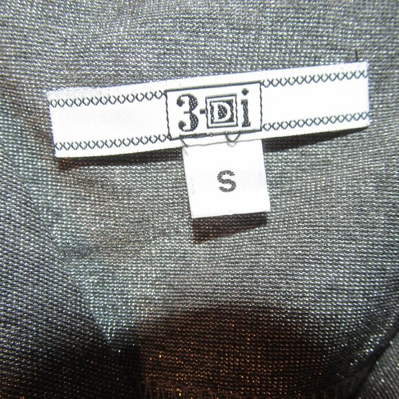 Silver Metallic Top with Embellishments Size Small - Picture 8 of 9